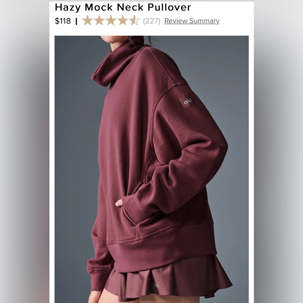 NWT Hazy Mock Neck Pullover Sz s